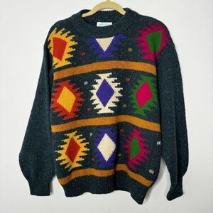 United Colors Of Benetton Multicolor Geometric Sweater